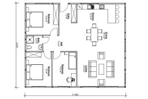Holzhaus mit Mini Elementen 117 Grundrissplan