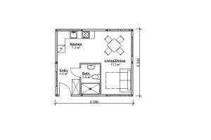 Holzhaus mit Mini Elementen 32 Grundrissplan