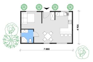 Holzhaus mit Mini Elementen 39 Grundrissplan