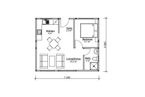 Holzhaus mit Mini Elementen 44 Grundrissplan