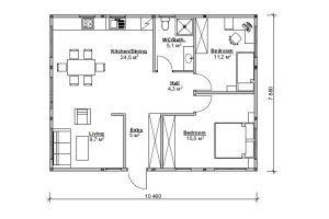 Holzhaus mit Mini Elementen 82 Grundrissplan