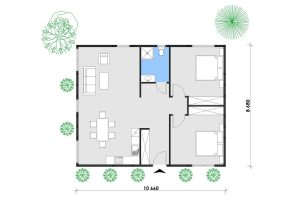 Holzhaus mit Mini Elementen 94 Grundrissplan